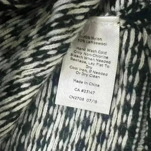 Talbots Womens Medium Petite Black and White Stripe Sweater Knit Lambswool Blend - Picture 6 of 6